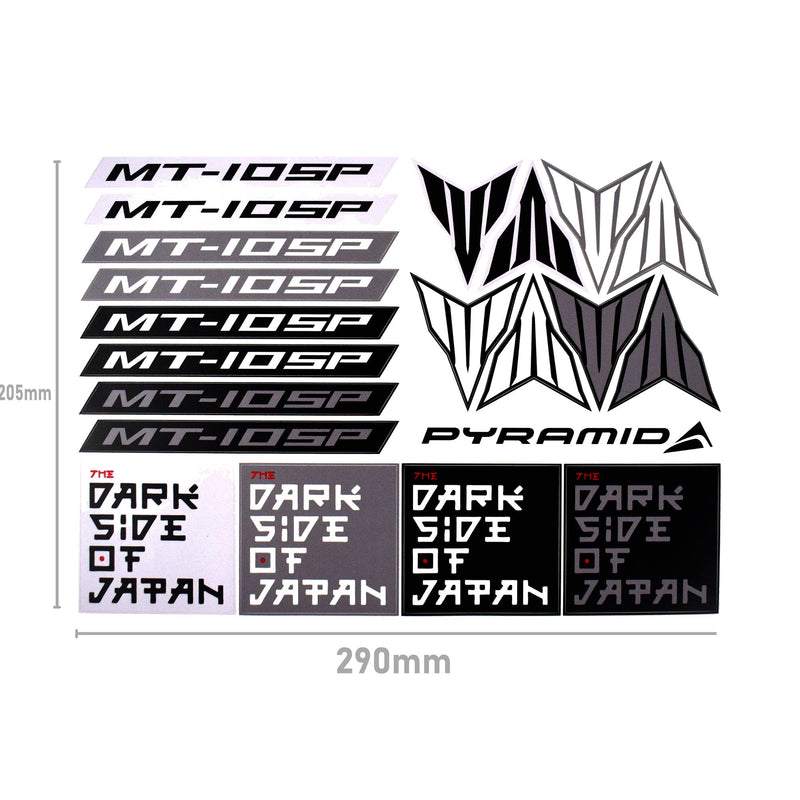 Pyramid Decals For Yamaha MT-10 SP Black - Set Of 21