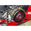 Clear Oil Bath Clutch Cover With Carbon Fiber Inlay For Ducati Panigale