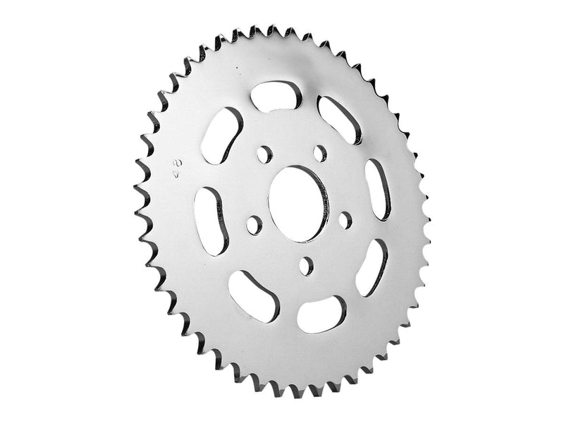 Slotted Rear Sprocket Chrome - 49 Teeth