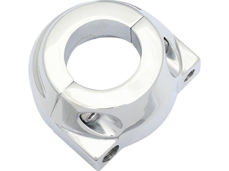 Custom Throttle Clamp Tapered Style Chrome 1 Inch Dual Cable