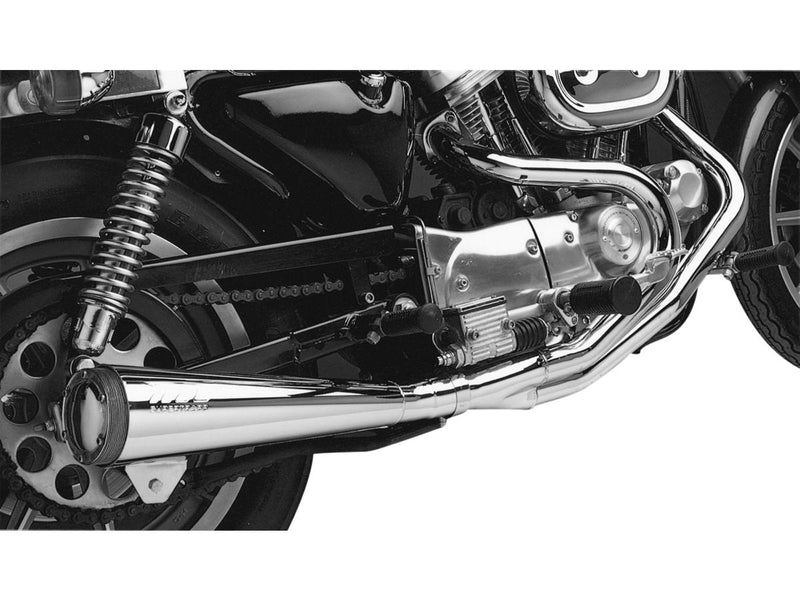 2 Into 1 Megaphone Exhaust Polished For 86-03 Sportster