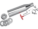 Internal Disc Series Universal Slip-on Muffler 1.75" Inlet Chrome - 3 Inch