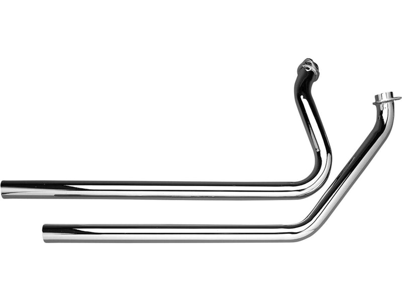 FL Shovel Staight Cut Drag Pipes Chrome - 1.75 Inch