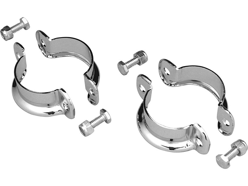 Late Model Muffler Clamps Chrome