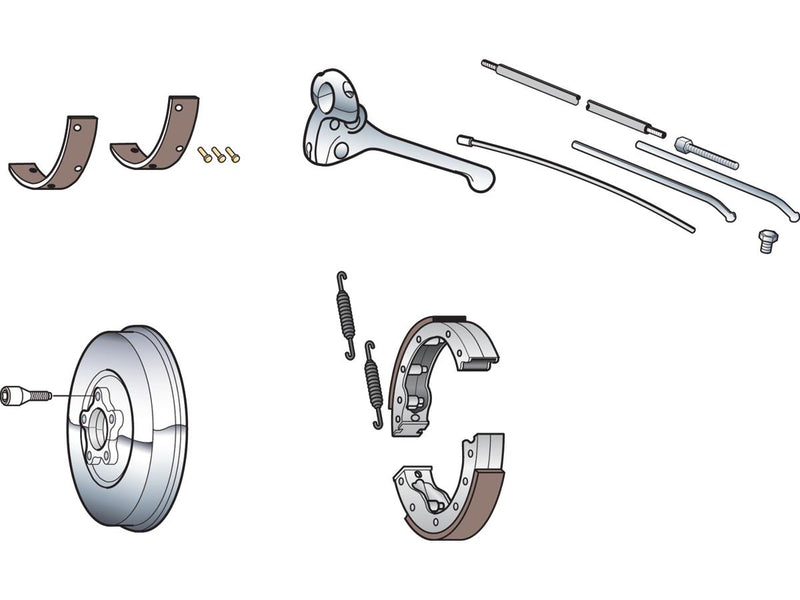 Drum Brake Shoe Lining With Rivets Organic