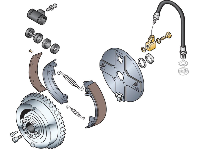 Drum Brake Shoe Lining With Rivets Organic Rear For 58-62 Panhead