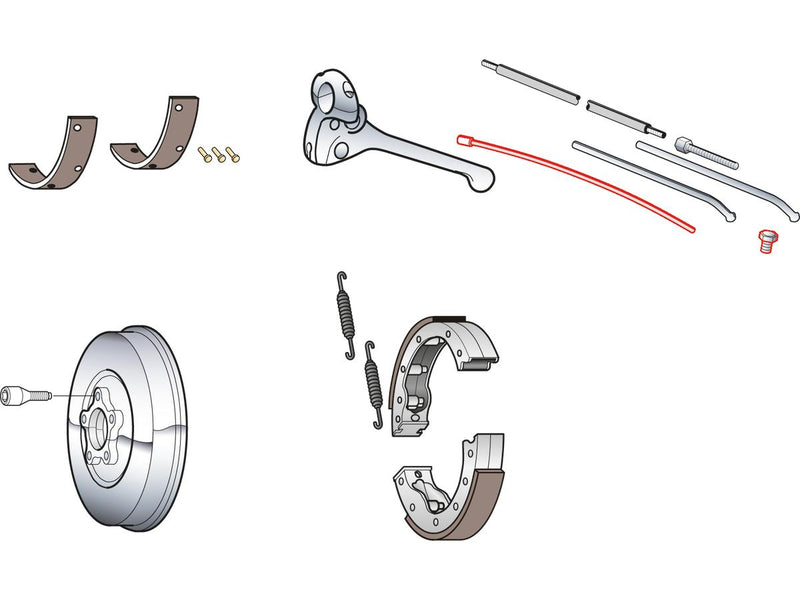 Drum Brake Cable Tube & Fitting 14" Long