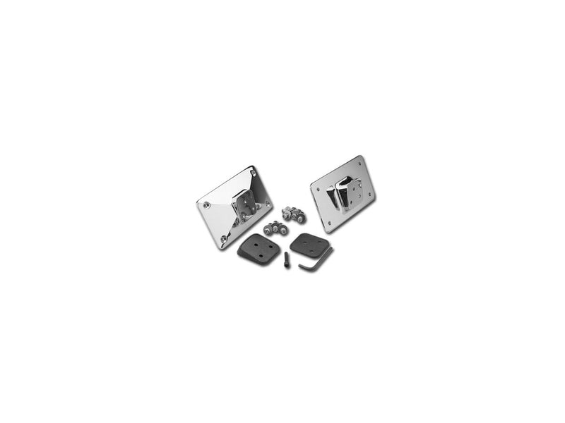 Laydown License Plate Mount Kit Square Style Mount Chrome