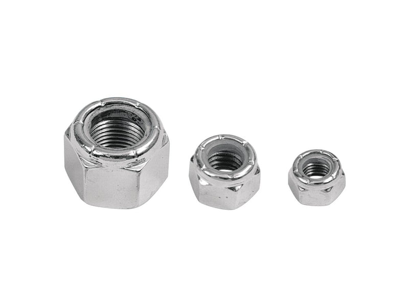 Nylon-Inserted Lock Nut Pack Chrome 1/2 Inch -20 UNF