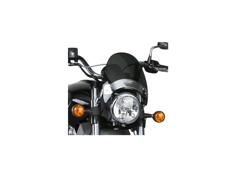 Flyscreen Windshield Kit Chrome Brackets Up To 43mm Dark Smoke - 8.5 x 9.25 Inch