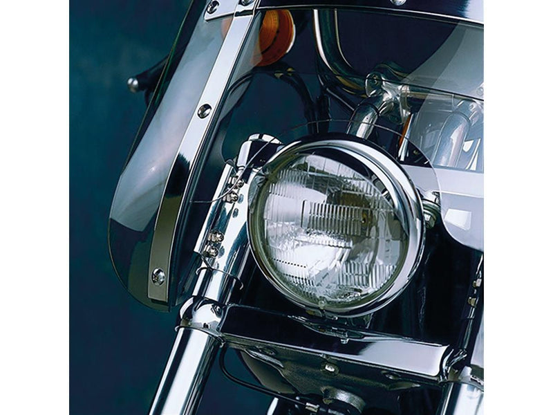 Heavy Duty Windshield Mount Kit Straight Forks Chrome For 80-85 FXWG