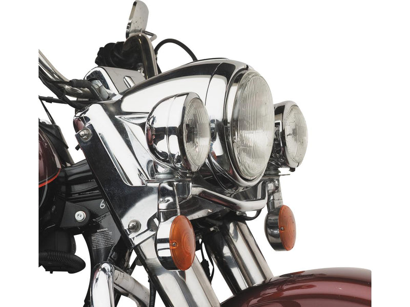 Frenched Headlight Trim Ring Chrome For 94-17 Dyna