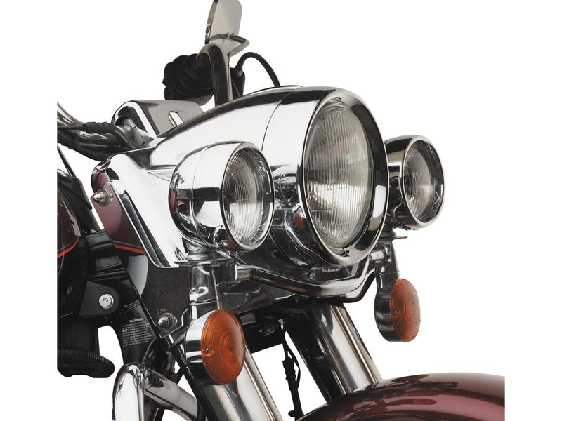 Frenched Headlight Trim Ring Chrome For 94-17 Dyna