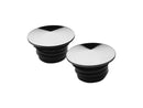 Peaked Low Profile Stainless Steel Gas Cap Set Chrome