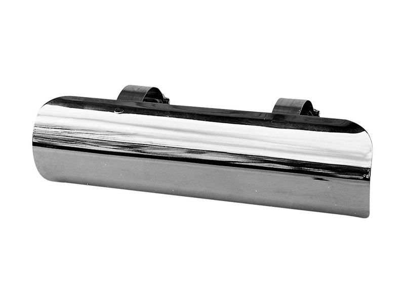 Straight Universal Exhaust Heat Shield Chrome - 7 Inch