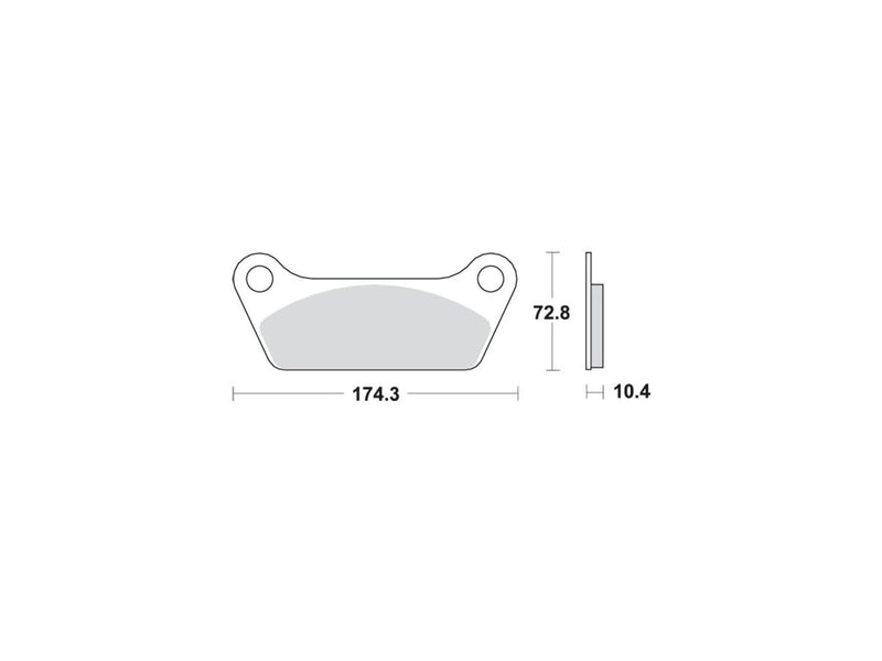 Organic Replacement Brake Pads Organic Rear For 80-84 FLT