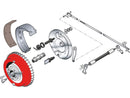 Brake Drum With Sprocket For 37-48 Flathead Chrome