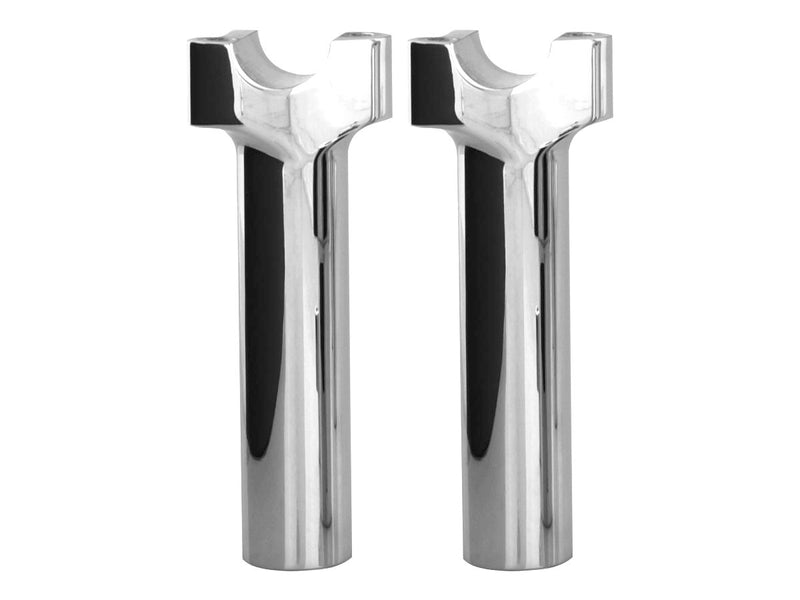 Chubby Straight Risers Chrome - 6 x 1 Inch