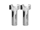 Chubby Straight Risers Chrome - 3.5 x 1 Inch
