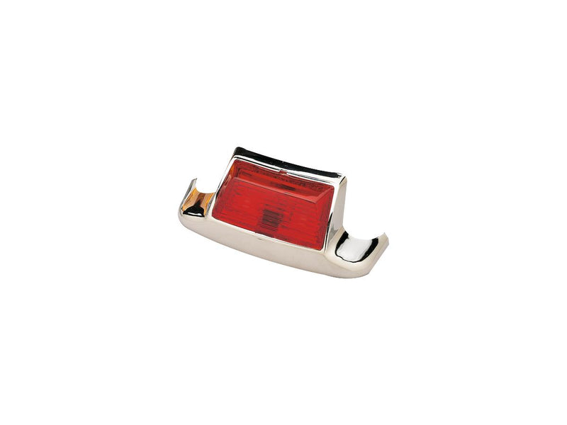 Rear Fender Tip Marker Light Chrome Red Led