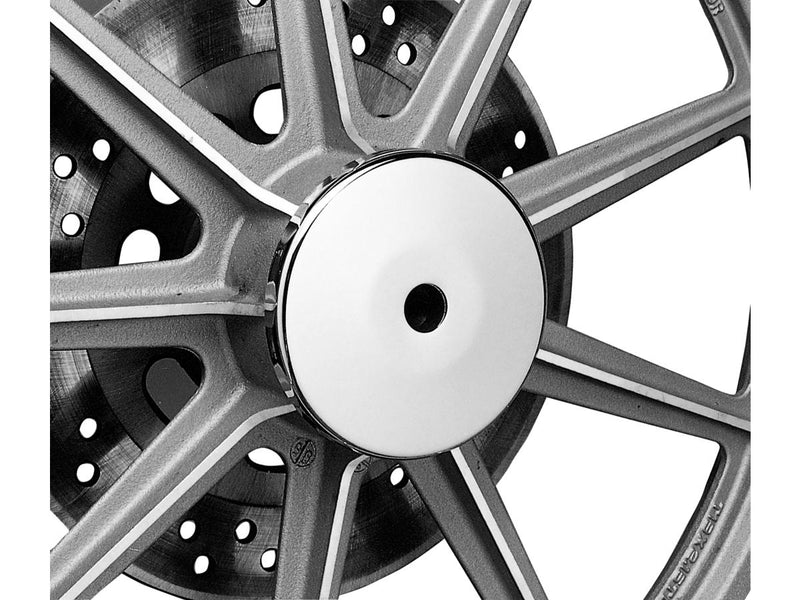 Single Disc Cast 19" Front Wheel Hub Cap Chrome