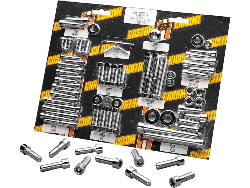 Knurled Side Cover Screw Kit For 71-76 Sportster