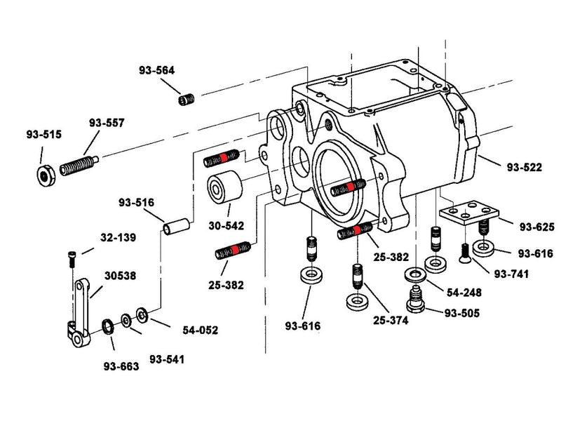 Studs-4 Speed Transmission Case/Inner Primary Mounting Studs