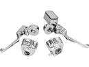 Single Disc Handlebar Control Kit Without Switches Chrome - 5/8 x 1 Inch