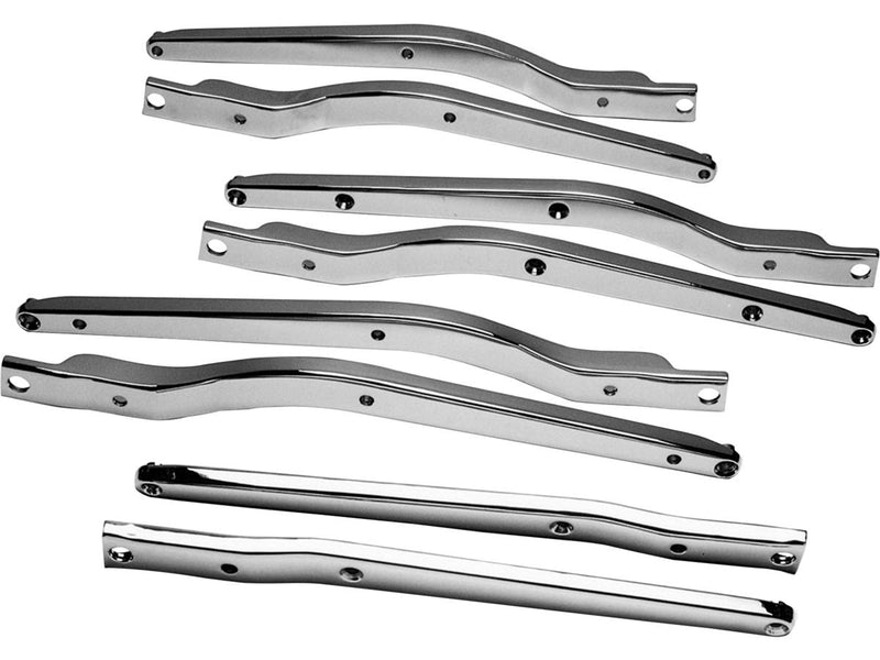 OEM Reproduction Chrome Fender Struts Set 2 Holes Not Countersunk Chrome