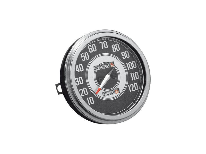 Ratio 1:1 Speedometer Scale Black / Silver 120 mph For 41-45 Flathead