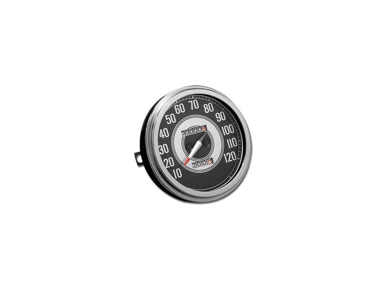 Ratio 1:1 Speedometer Scale Black / Silver 120 mph For 41-45 Flathead