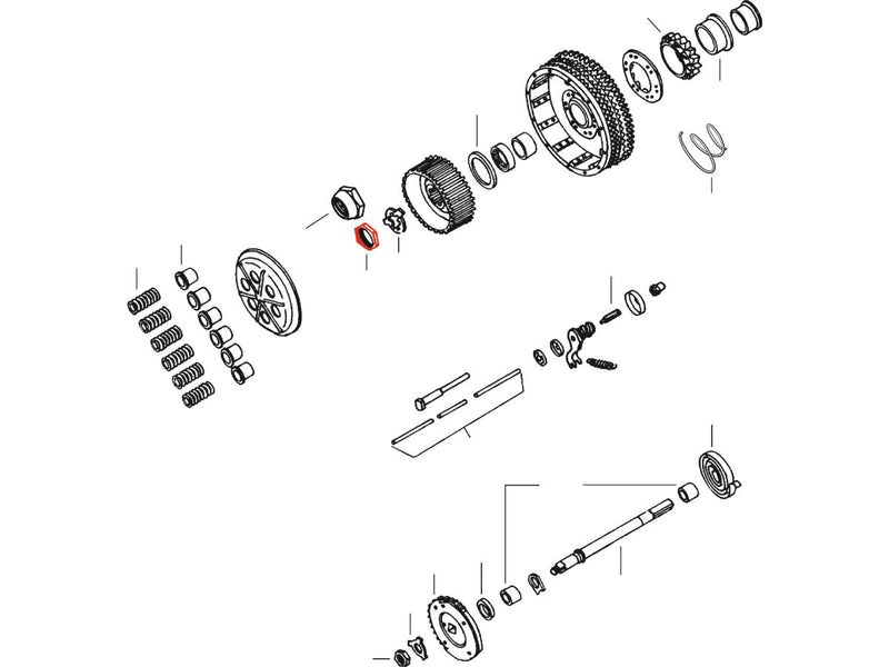 Clutch Hub Nut For 67-84 Sportster