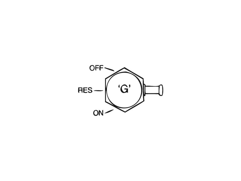 Power Flo Petcocks Fuel Valve Hi-Vol Ginch Chrome Smooth