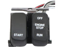 Ergonomic Replacement Engine Start & Stop Switch Engine / Stop / Start Switch Black