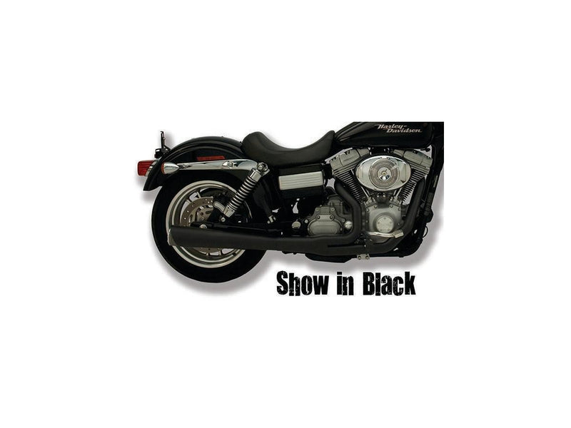 2 Into 1 SuperMegs 4 Inch Exhaust Chrome For 91-05 Dyna