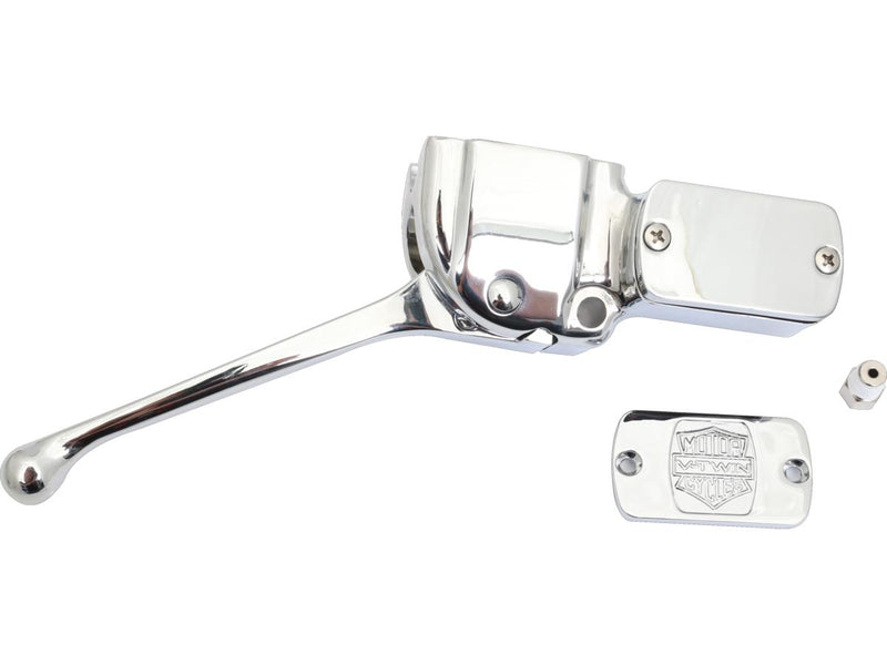 Early Style Master Cylinder Assembly With Master Cylinder Logo Cover Chrome - 1 Inch