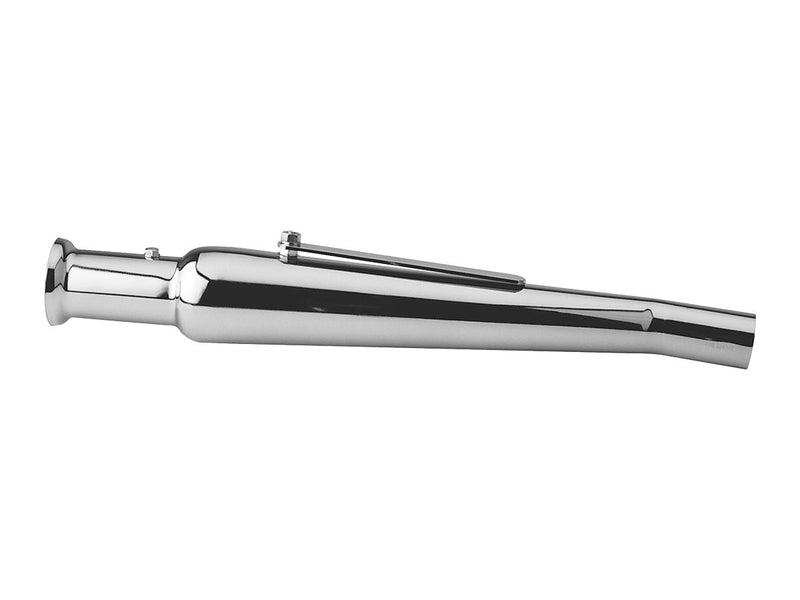 Trumpet Muffler Upswept Style 20 Inch Long Chrome