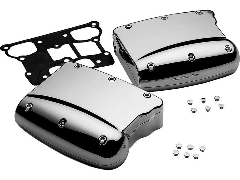 2 Piece Twin Cam Rocker Box Chrome For 99-17 Dyna