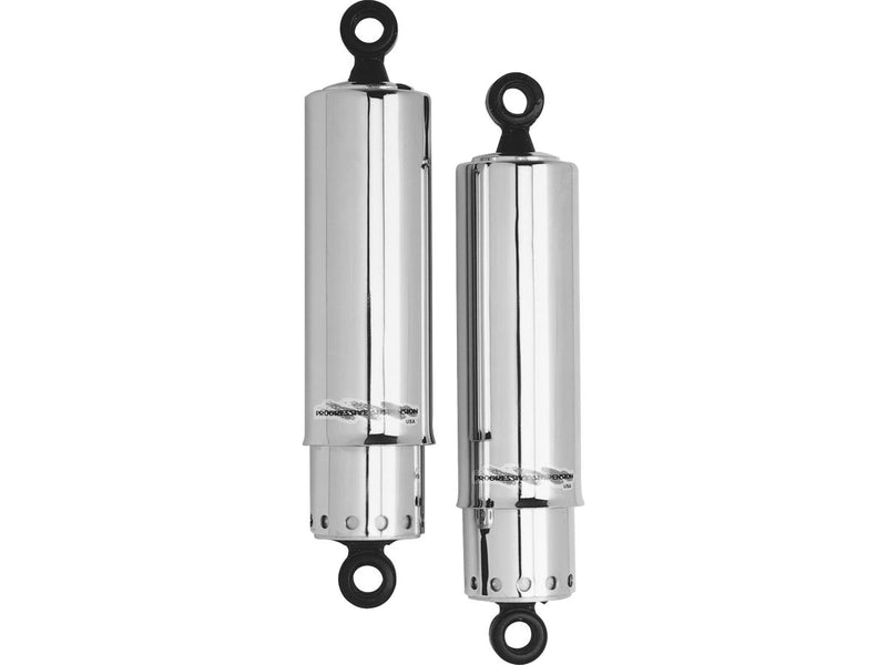 412 Series Covered 12" Twin Shocks Chrome For 73-84 FL Shovel