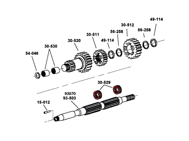 Transmission Needle Bearing Main And Countershaft 5-Speed Sportster 91-20/Big Twin 85-06 Pack 4