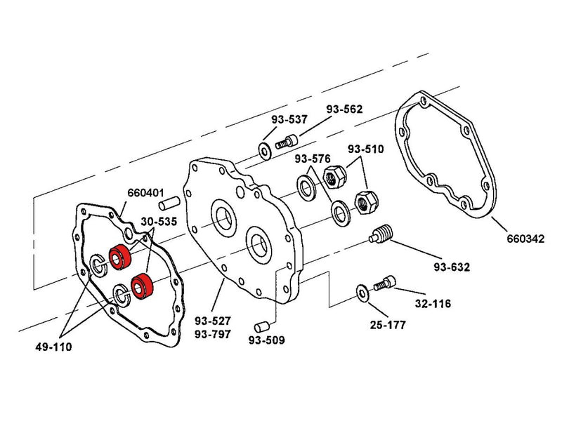 Transmission Bearing ACCEss Door 5-Speed Sportster 91-03/Main And Countershaft Right Side 5-Speed Big Twin 85-06