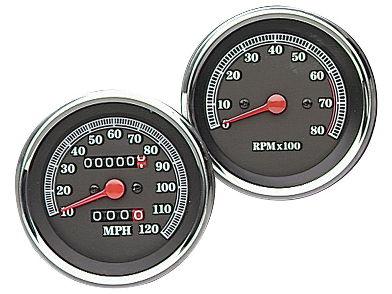 Style Speedometer Scale: 120 Mph Black / Chrome FXR / XL 84-93