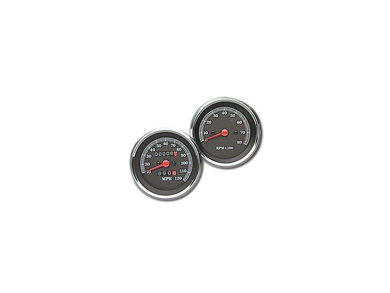 Style Speedometer Scale: 120 Mph Black / Chrome For FX/XL 84-93