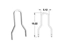 Mini Lowboy Sissy Bar Upright Chrome - W:8.75" x H:15.22"