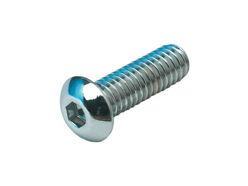 Long Buttonhead Screw Pack Chrome Allen Head - 3/8 x 16 x 1 3/4 Inch