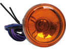 Deuce-Style Turn Signal Front Wires Exit Behind Mounting Hole Chrome Amber Dual Filament