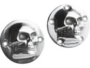 Forward Facing Skull Point Cover 5-Hole Aluminium Polished For 99-17 Dyna Twincam
