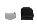 Mini Lowboy Upright Sissy Bar Pad Plain Black Vinyl