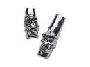 Skull Pushrod Tube Clip Polished For 66-84 FL Shovel