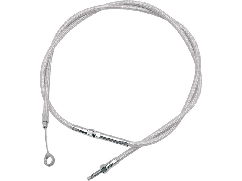 Armor Coated Coil Wound Clutch Cable Standard Stainless Steel Clear Coated 53.3" For 83-84 FLHT